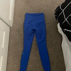 lululemon leggings. bright blue. swift speed up high rise.